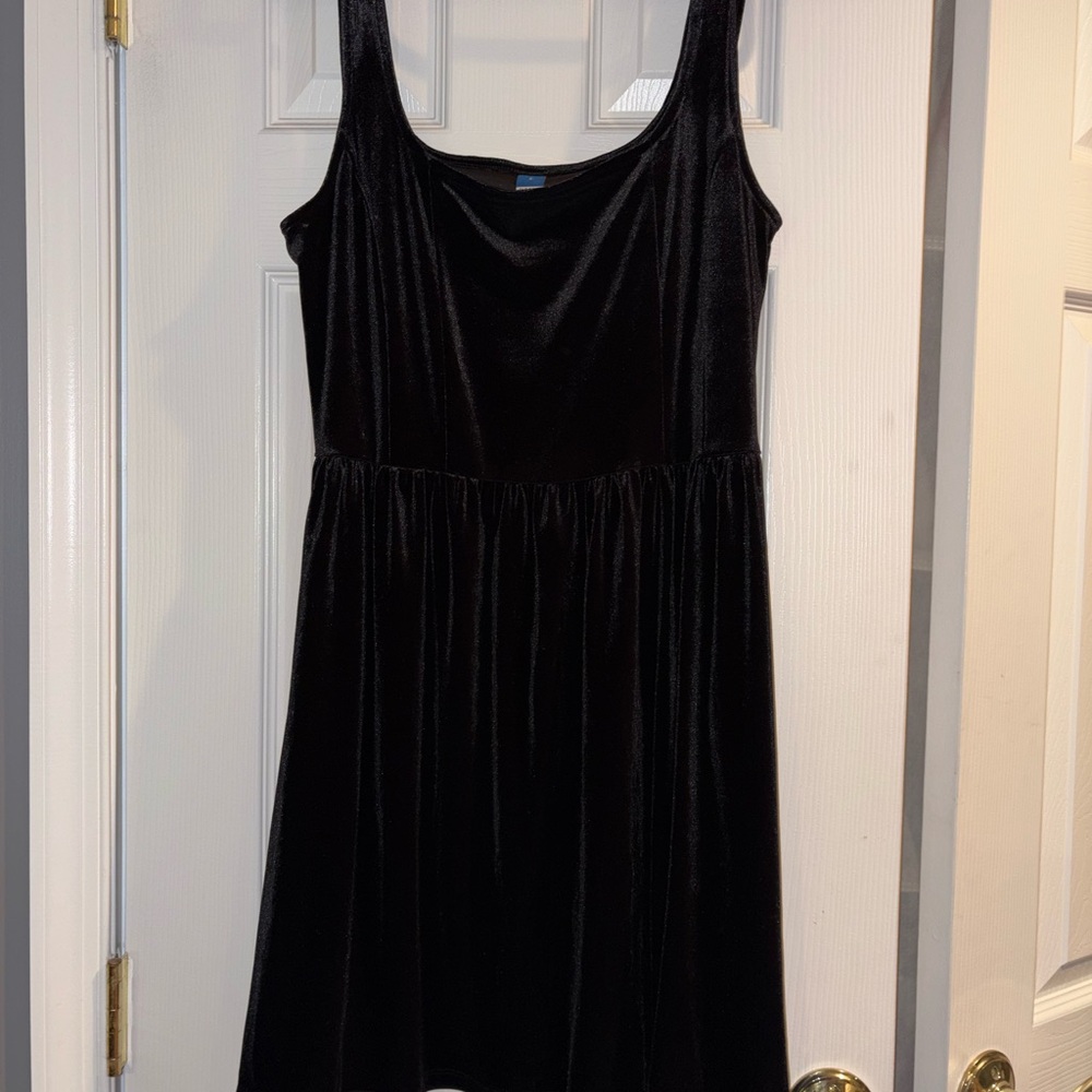 Old Navy Black Velvet Mini Dress